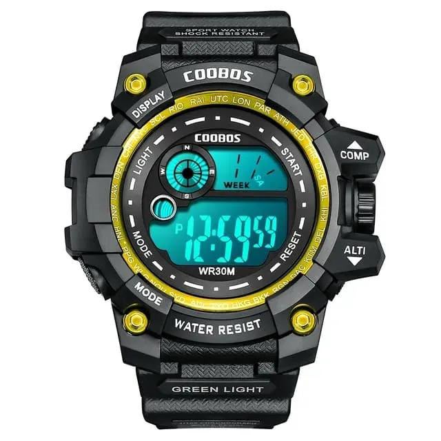 Mens Sports Watch Blue Water Resistant 24Hr Display
