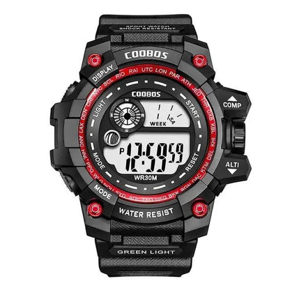 Mens Sports Watch Blue Water Resistant 24Hr Display